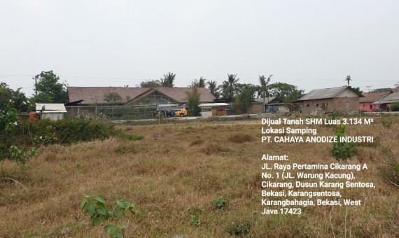 Paling Strategis Tanah Komersial Rata di Pinggir Jalan Raya Karang Santosa