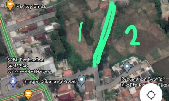 Dijual Tanah Cocok Untuk Gudang, Parkiran Mobil, Perumahan. di Cikarang Pusat, dkt Jababeka 2