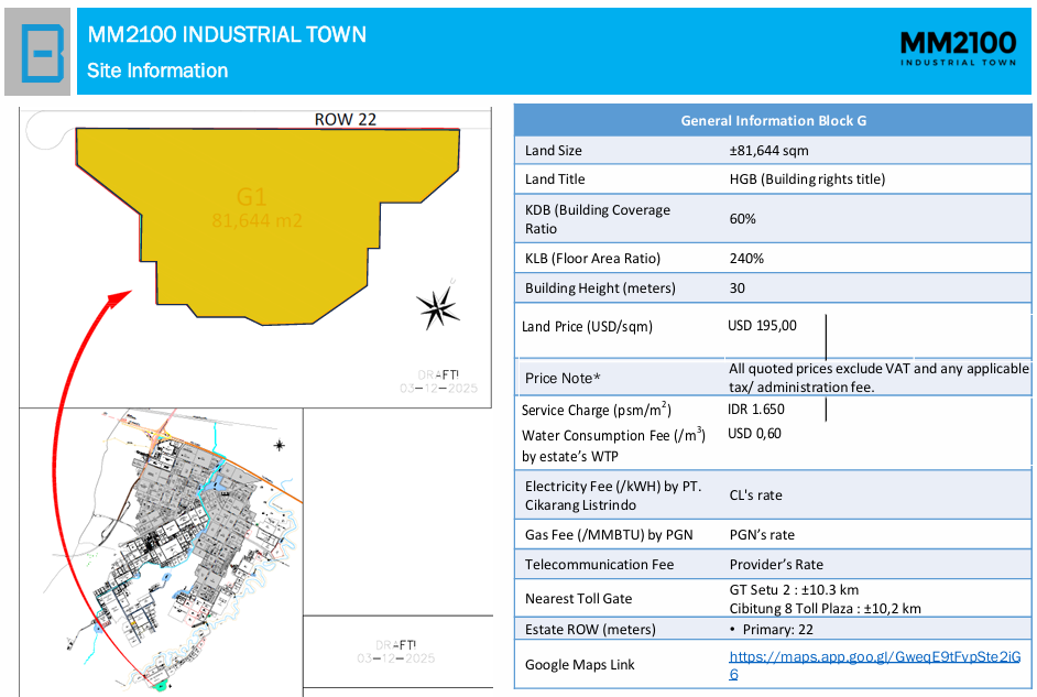 DIJUAL TANAH HGB INDUSTRI MM2100 CIBITUNG, JABABEKA, DELTA SILIKON CIKARANG — foto 1