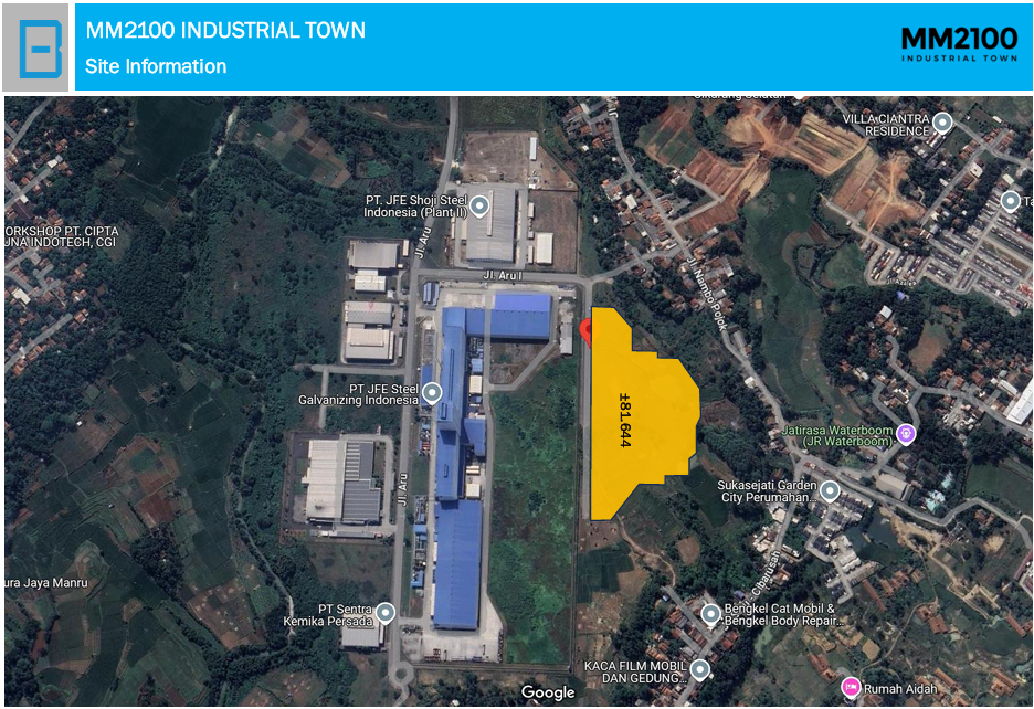 DIJUAL TANAH HGB INDUSTRI MM2100 CIBITUNG, JABABEKA, DELTA SILIKON CIKARANG — foto 2