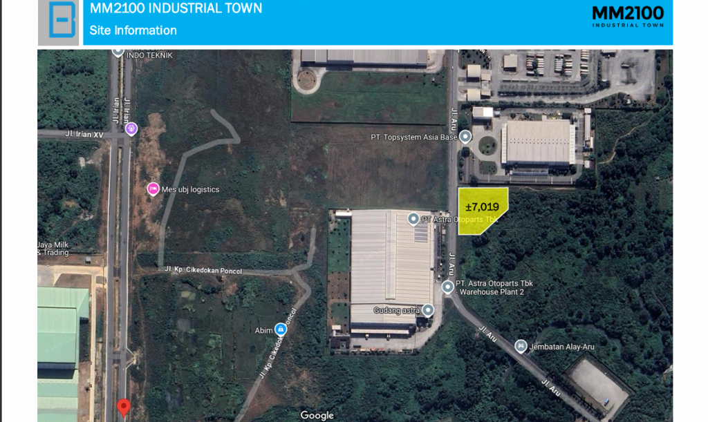 Dijual Tanah Industri HGB Mm2100 Cibitung, Deltamas, Ejip Cikarang — foto 2