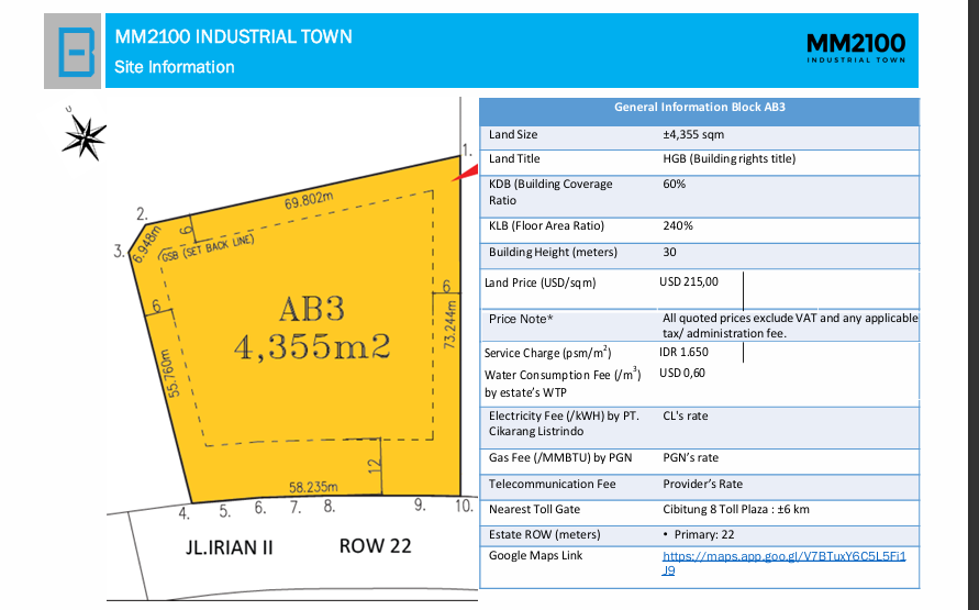 Dijual Tanah Industri HGB Mm2100 Cibitung, Deltamas, Ejip Cikarang — foto 1